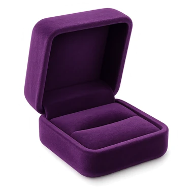 purple velvet jewelry box sticker