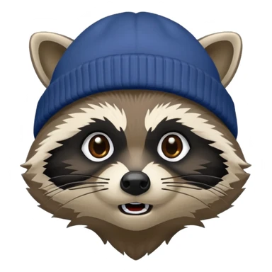 Angry Raccoon bandit with beanie hat branded “Sticky Bandits” sticker