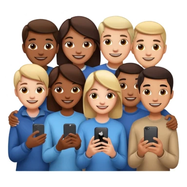 people searching something with iphone sticker