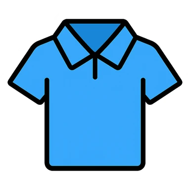 blue shirt icon with color outline sticker