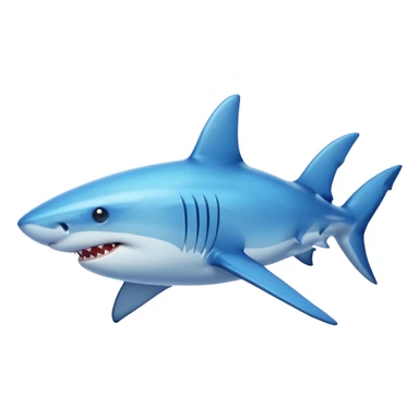 Shark attack blue sticker