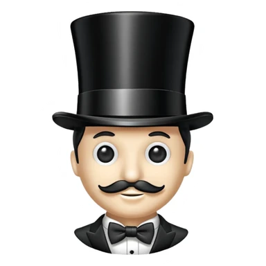 monopoly top hat sticker
