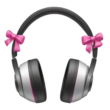 headphones with pink bows on them sticker