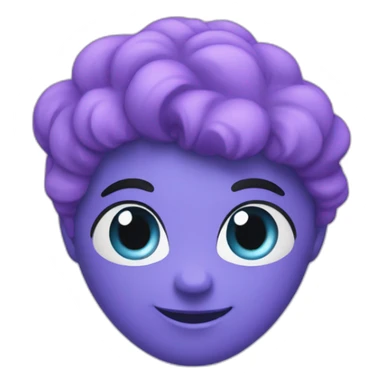 Coeur mauve bleu sticker