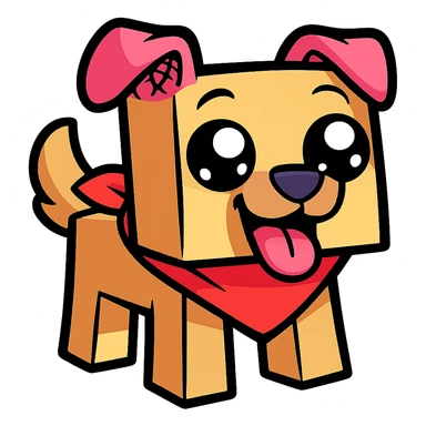 Extract every character from the picture. character including the clothes and accessories they are wearing, and place on a transparent background. Keep the original style and appearance exactly the same. and separately give me the each character picture. There is 3 character in this image. there is two dog

 sticker