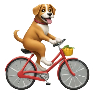 Dog riding a bike sticker