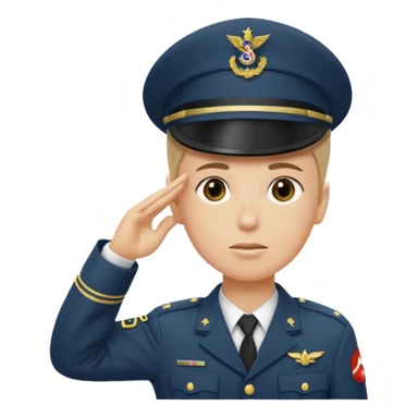 Soldat in uniform der salotiert und den Buchstaben S.A.S auf der Mütze und Uniform sticker