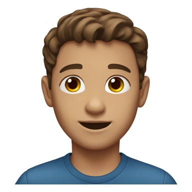 a boy with hearing aids brown hair and brown eyes sticker