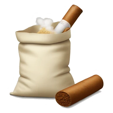 a bag of flour smokes a cigar sticker