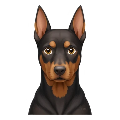 Dobermann european uncropped sticker
