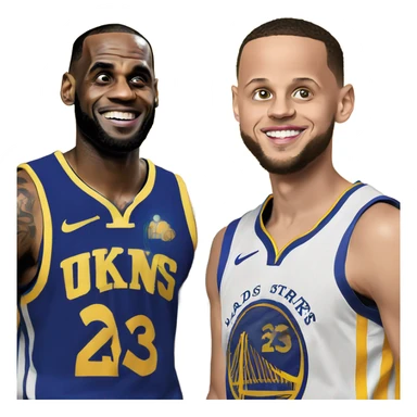 Lebron James and Stephen curry combined sticker