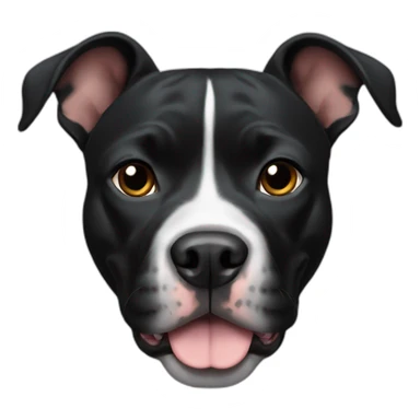 black pitbull with cropped ears sticker
