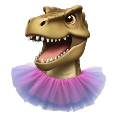 Trex wearing tutu angry sticker