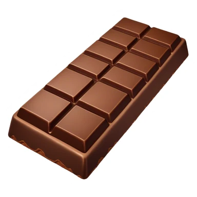 Unsymmetrical massive chocolate bar sticker