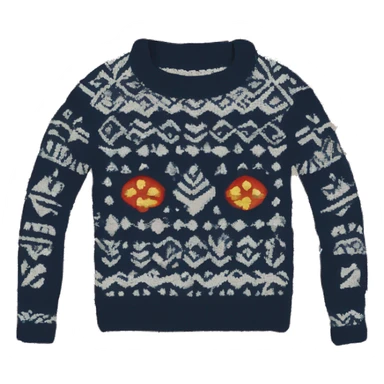  sweater emoji with Nordic pattern sticker