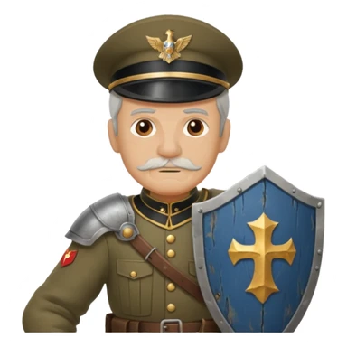 Kalkan Taşıyan eski asker sticker