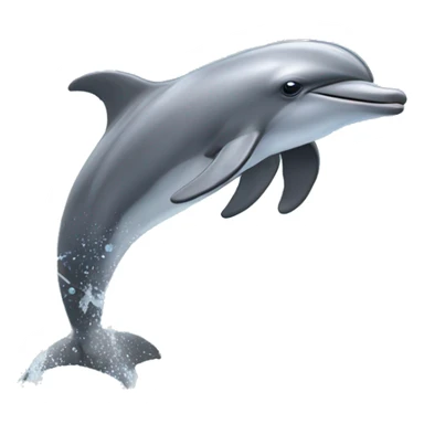 Dolphin jumping out of water with a rainbow behind the dolphin  sticker