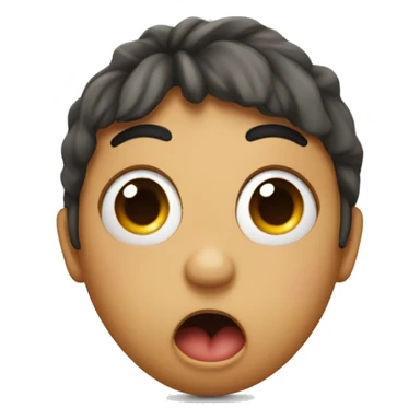 Shocked emoji with kiss marks sticker