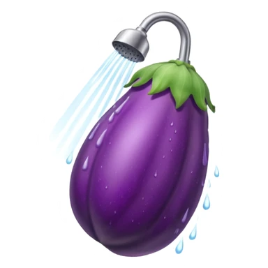 An eggplant in the shower sticker