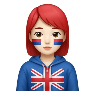 Korean flag combined with england emoji sticker