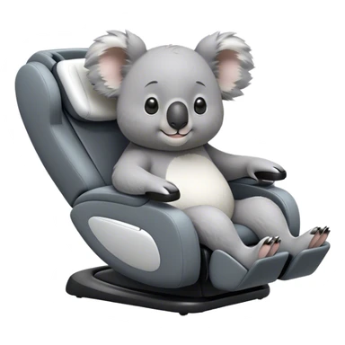 Koala in massage chair sticker