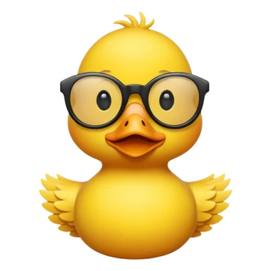dame un pato amarillo con lentes de sol, lentes negros sticker