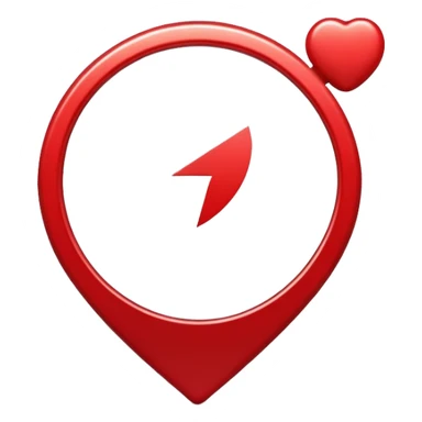 red map pin location marker, apple style emoji, representing Zielort destination sticker