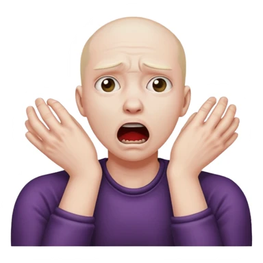 person strangling themself sticker