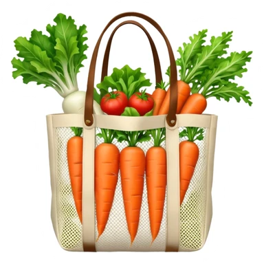 Net back with white nets that is used for shopping and putting vegetables in it, it looks like tote bag sticker