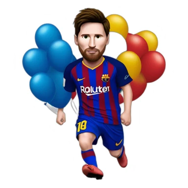 lionel messi avec 8 ballons d or sticker