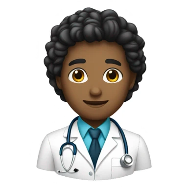 Doctor joven piel trigueña cabello oscuro sticker