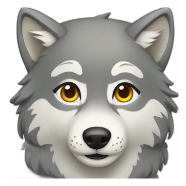 Female grey wolf  sticker