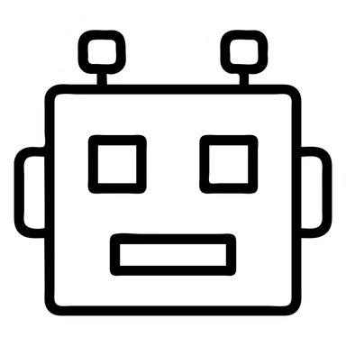 minecraft-like robotic face sticker