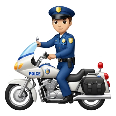 Motosikletli polis sticker