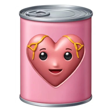 Heart emoji made of spam meat sticker