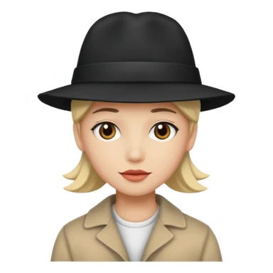 black hat wearing coloring clothes sticker