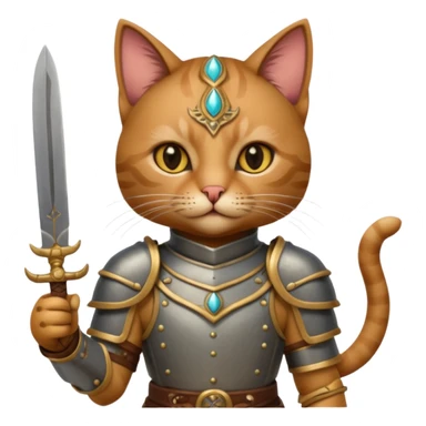 cat arab ancient army with small knife sticker