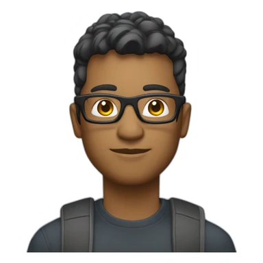 software engineer coach in ReactJS with fashion glasses sticker