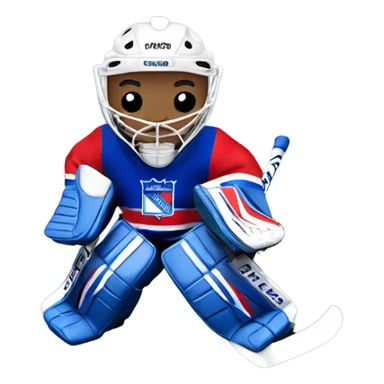 Hockey goalie in New York Rangers jersey  sticker