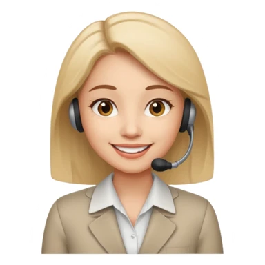 A female office worker that undertakes the work or tasks to respond to the customer's sales request, no head sets. sticker