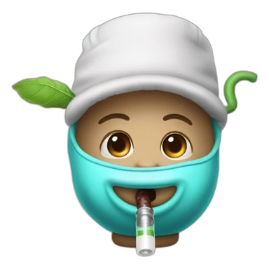 Big baby pacifier with cap  and who smoke a hookah sticker