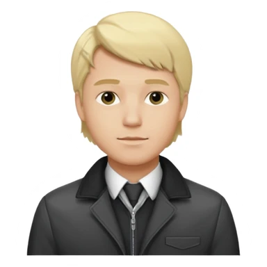 balck and white photo man blonde in classic jacket sticker