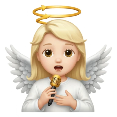 singing angel baby sticker