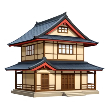 japan style wood house sticker