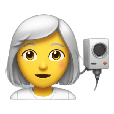 persona con una computadora sticker