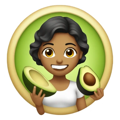 mexican naomi avalos eating avocado sticker