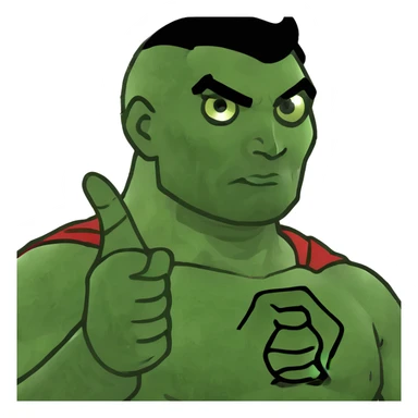 Superman giving middle finger sticker