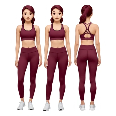 Burgundy Lululemon leggings and sports bra  sticker