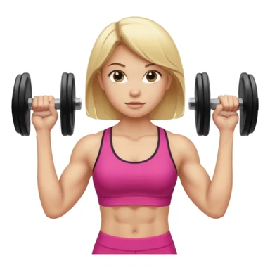 gym chica rubia pesas sticker