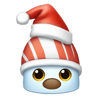 igloo xmas santa hat sticker
